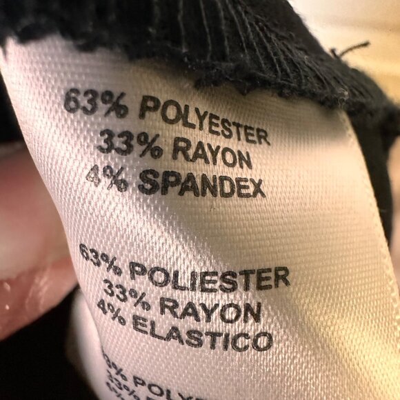 Ellen Tracy Size 14 Midi Unlined Straight Skirt 15" Back Vent & Front Zipper Blk - Picture 10 of 11